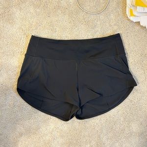 Black Lululemon Speed Up Shorts